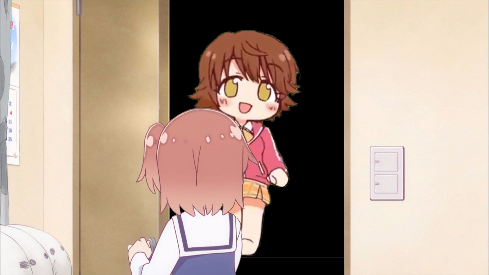 对门后未知生物充满恐惧的星野日向