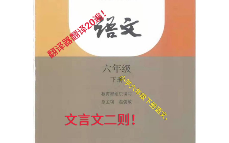 如果用翻译器翻译文言文二则20遍会怎样?哔哩哔哩bilibili