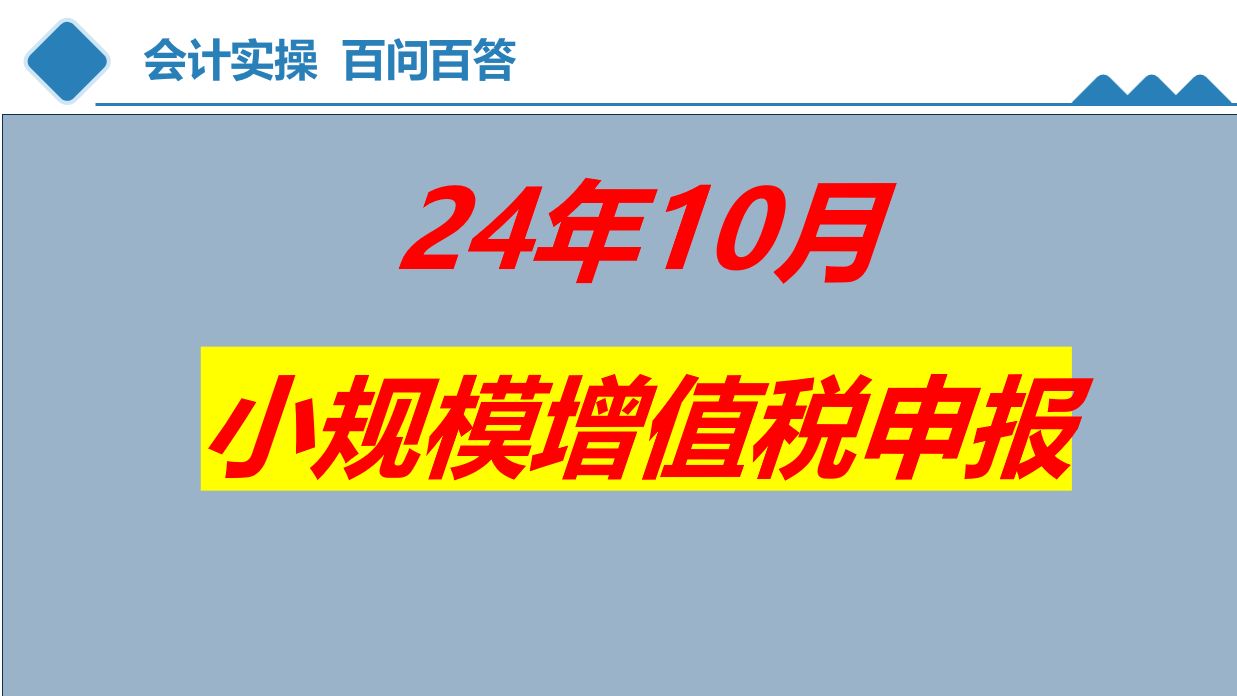 小规模纳税人增值税申报哔哩哔哩bilibili