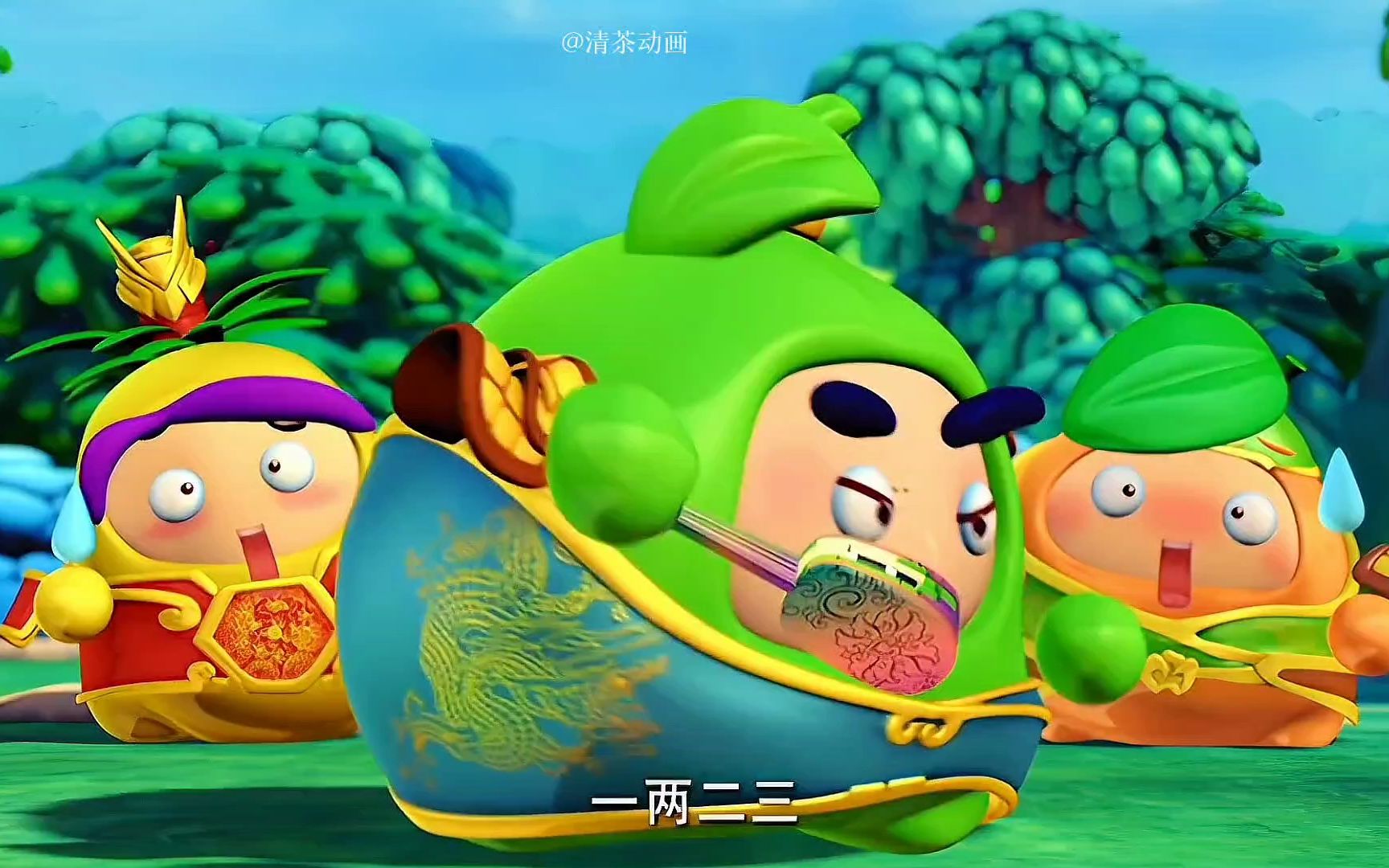 三剑客前往花果山第二层] #童年动画 #解说 #果宝特攻