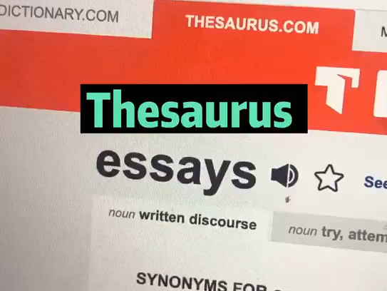 Thesaurus 是我目前用过最好用的写essay的同义词替换web,里面还有各种writing prompt #essay #干货推荐哔哩哔哩bilibili