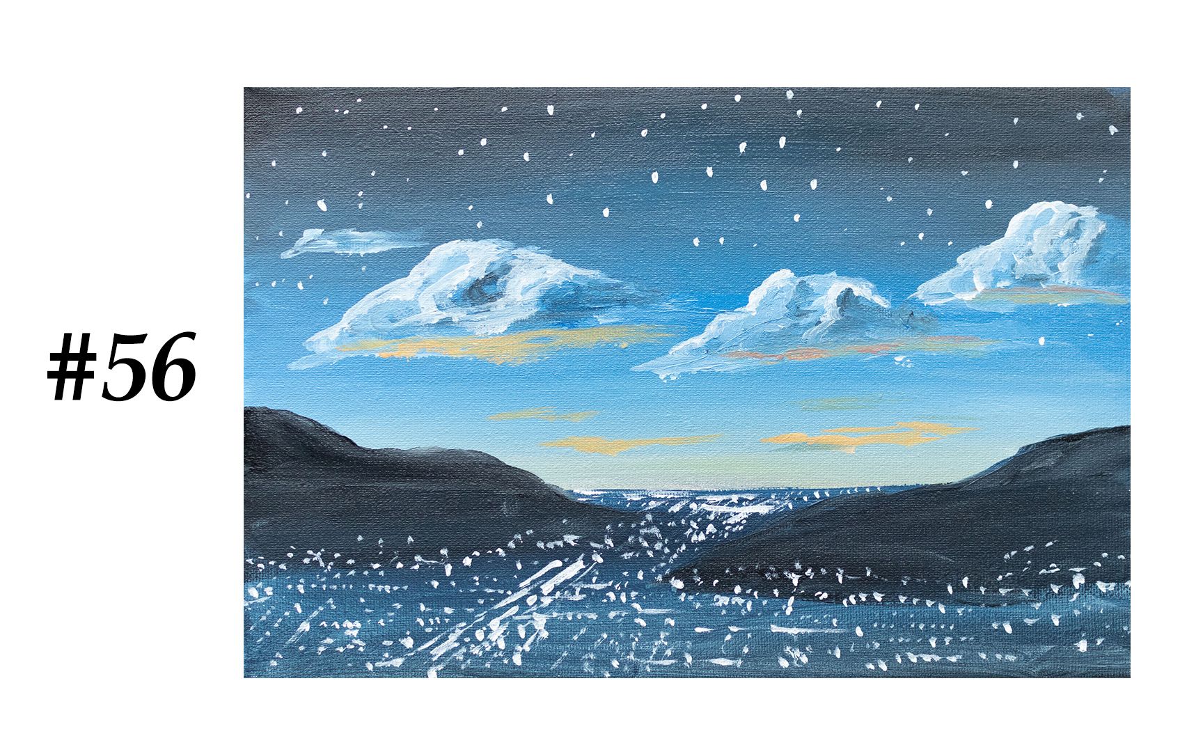 philoart每日一画56夜景丙烯画