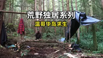 Скачать видео: 真实荒野求生，捕捉鲑鱼建造住所，荒野独居系列！