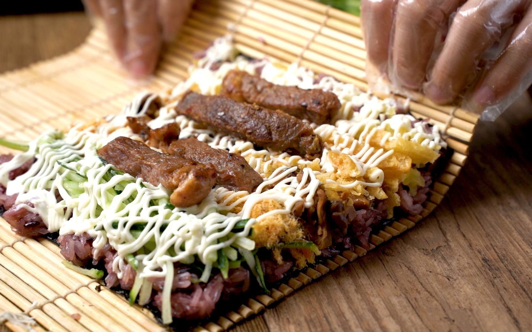 阿杏牛排饭团教学视频_哔哩哔哩 (゜-゜)つロ 干杯~-bilibili