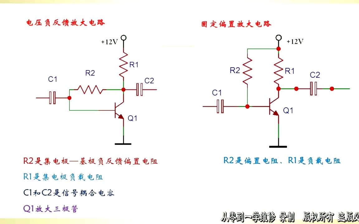 从零到一学维修:三极管放大电路(电压负反馈放大电路)哔哩哔哩bilibili