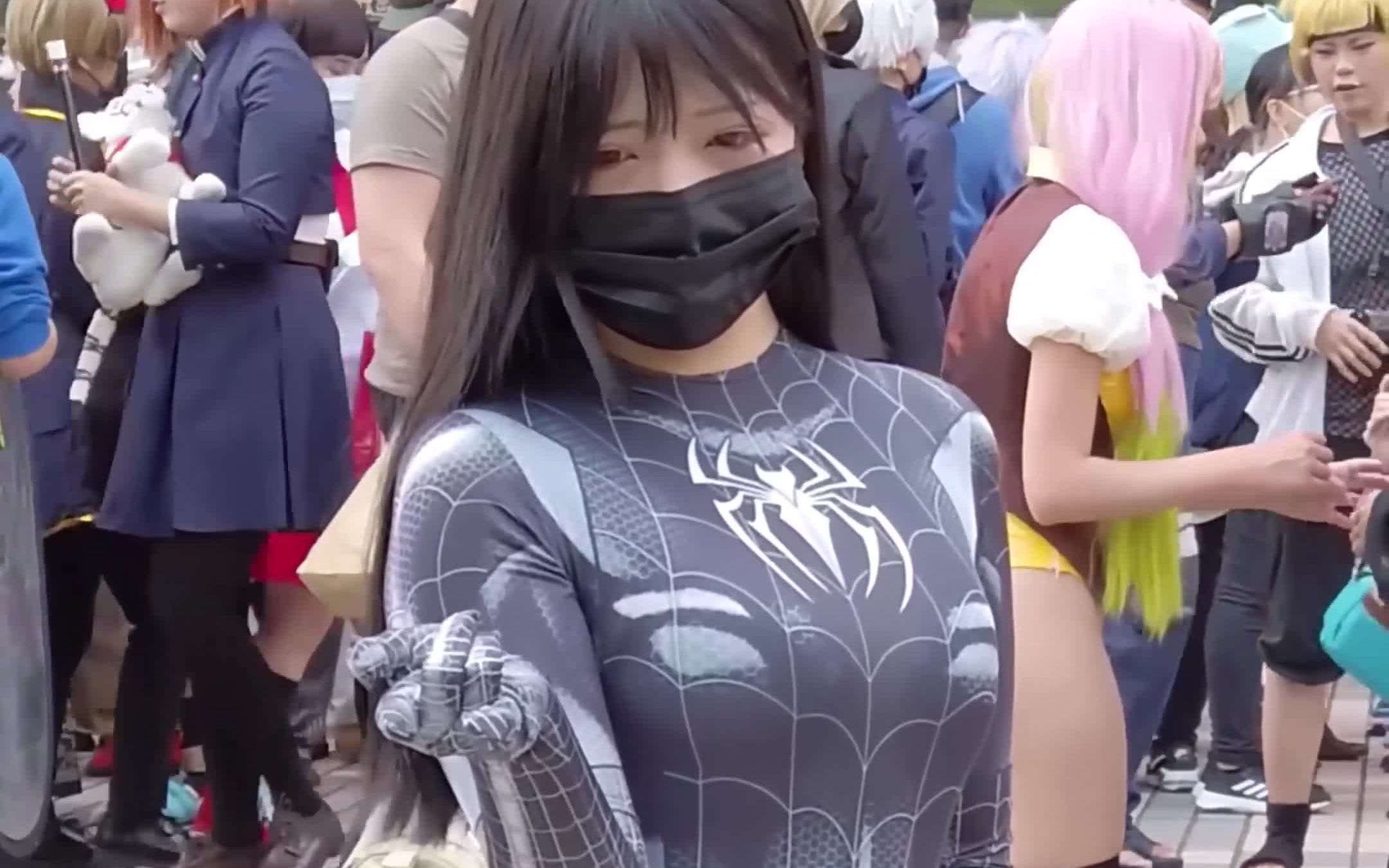 4kcosplay漫展美女紧身蜘蛛侠连体衣196_哔哩哔哩_bilibili