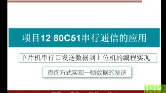 单片机串行口发送数据到上位机的编程实现之查询方式实现一帧数据的发送