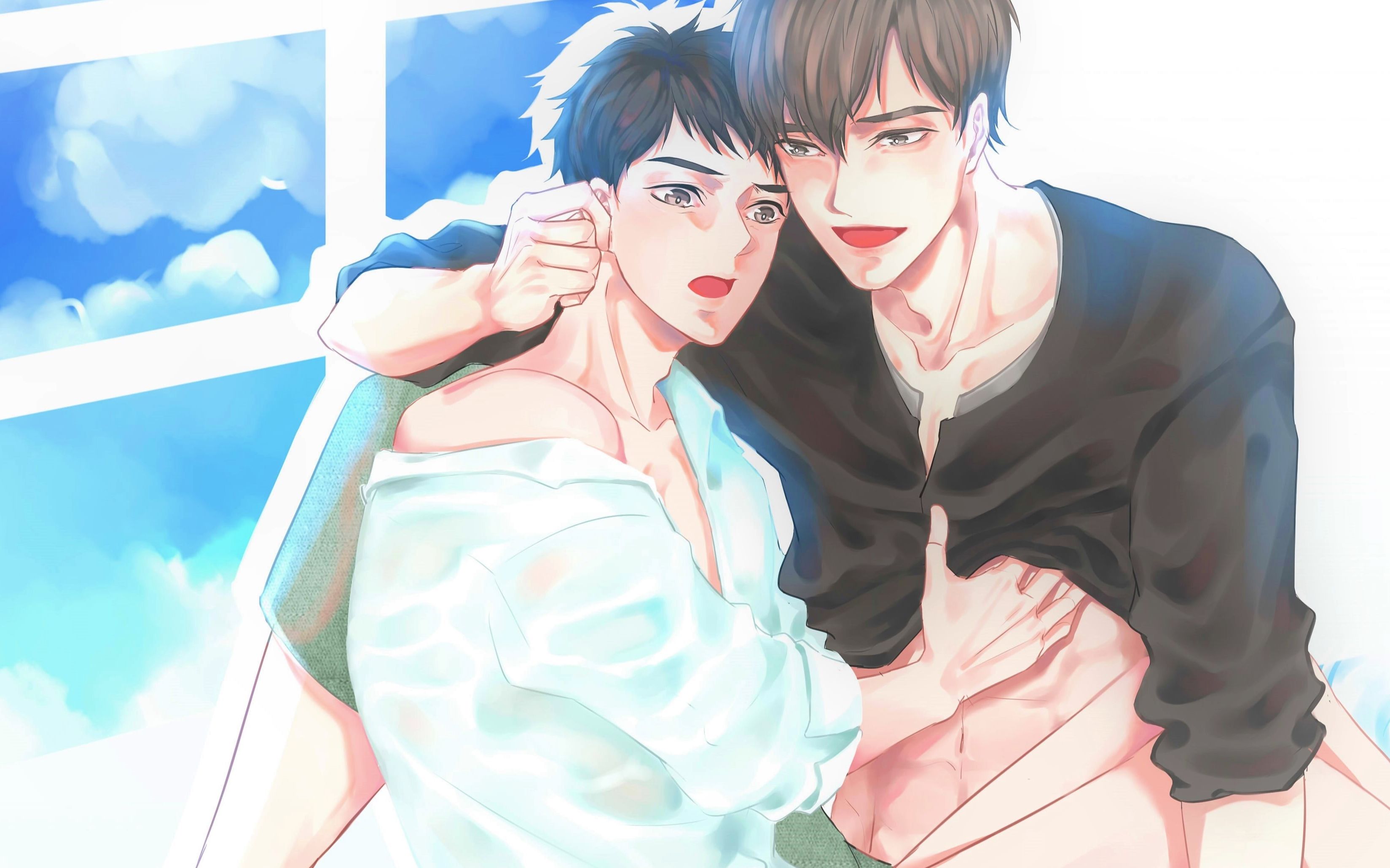 sai绘画过程全职高手同人cp林方