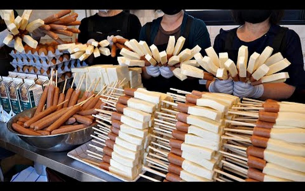 街头美食系列111 芝士条 韩国棒子高丽日本 料理 街边小吃 东亚美食