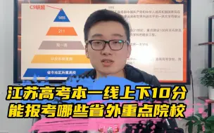 Download Video: 成绩在江苏高考一本线上下10分，能报考哪些省外热门院校专业组