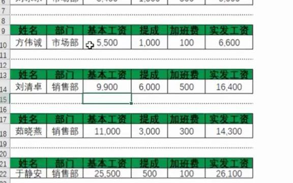 【excel速成】Excel批量生成工资条,工资表秒变工资条带裁剪线哔哩哔哩bilibili