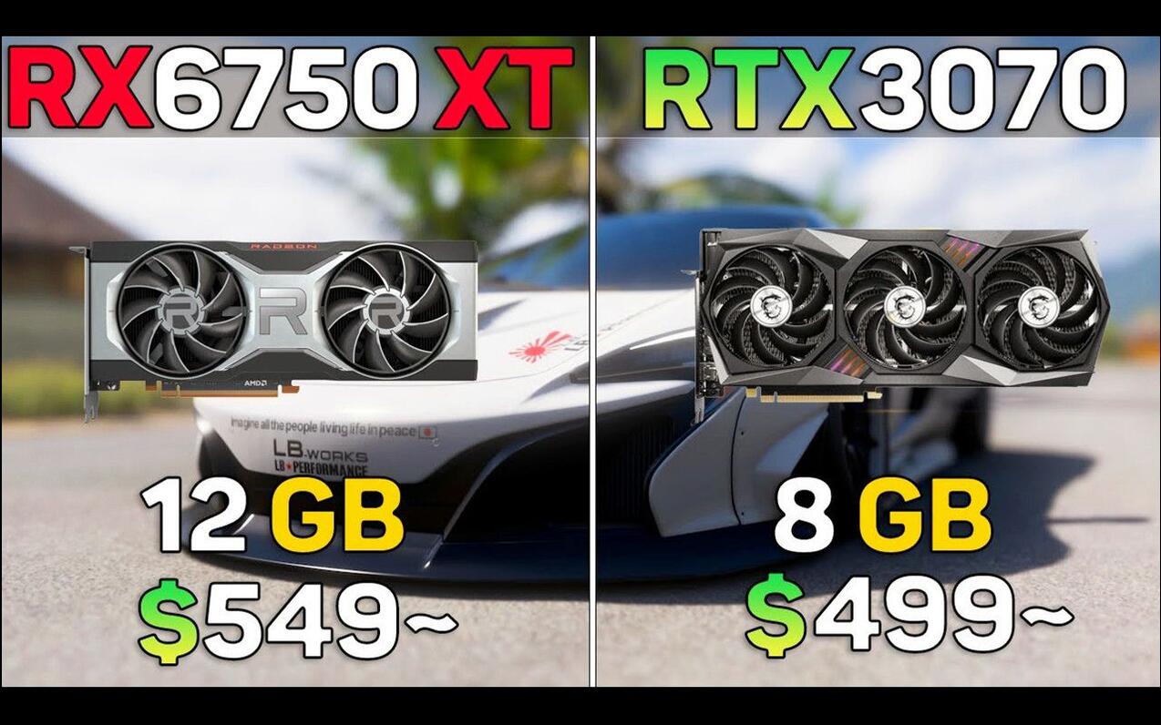 Rx 6750 Xt Vs Rtx 3070 2k分辨率10款游戏对比测试 哔哩哔哩