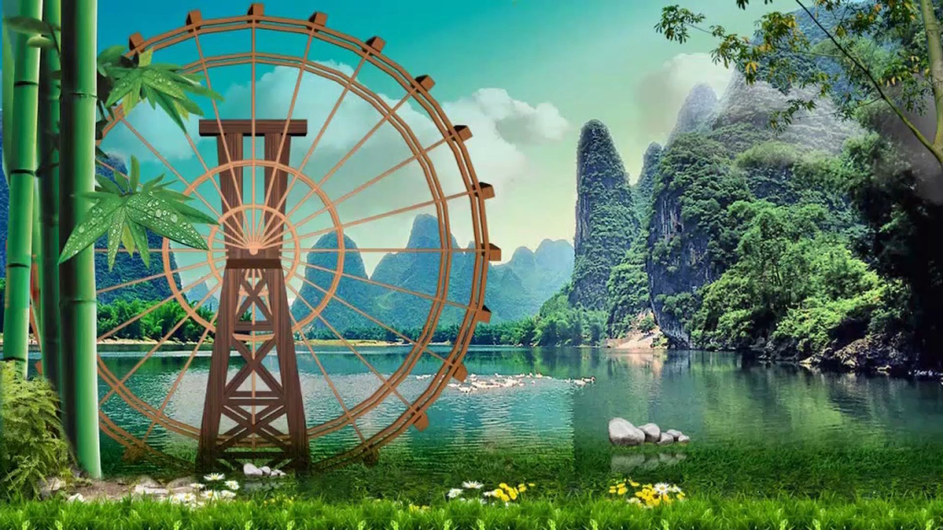 云南哈尼民族歌曲少数民族捉泥鳅背景视频舞台led视频背景