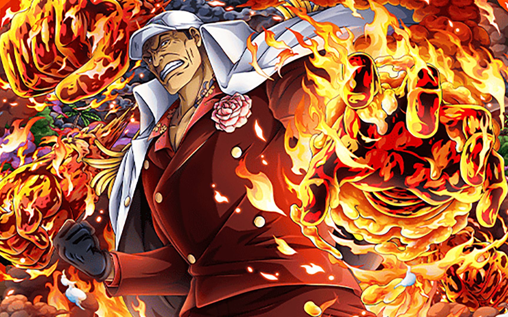 海贼王:卡普赤犬战力浅析,卡普没有战国阻止也未必能杀了赤犬