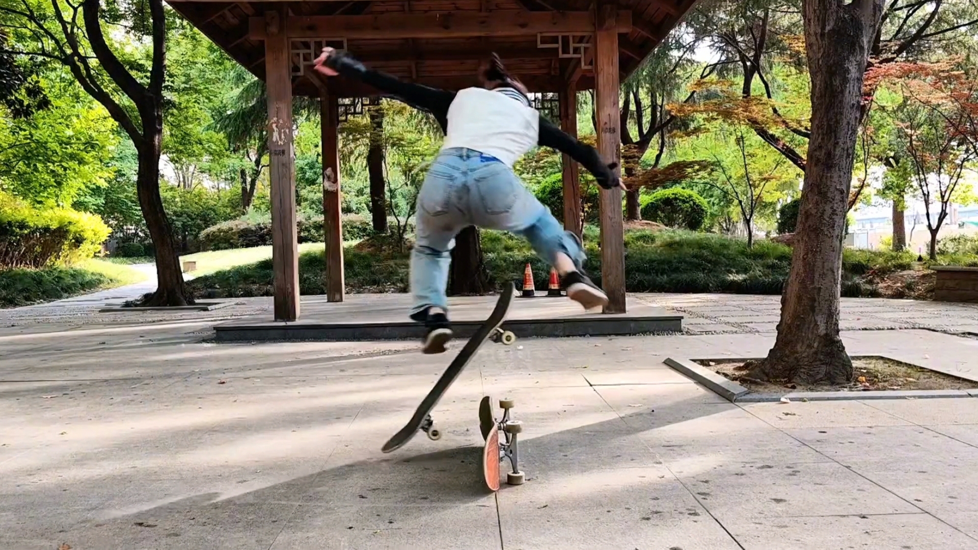 ollie太久不过立,摔惨了