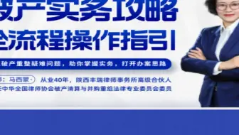 马西蒙：破产实务攻略——全流程操作指引
