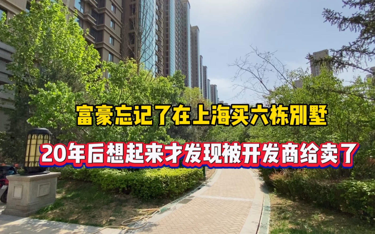 富豪忘了自己在上海买的六栋别墅,20年后想起来才发现被开发商给卖了哔哩哔哩bilibili