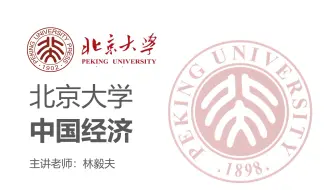 【北京大学】《中国经济》主讲：林毅夫（全12讲）