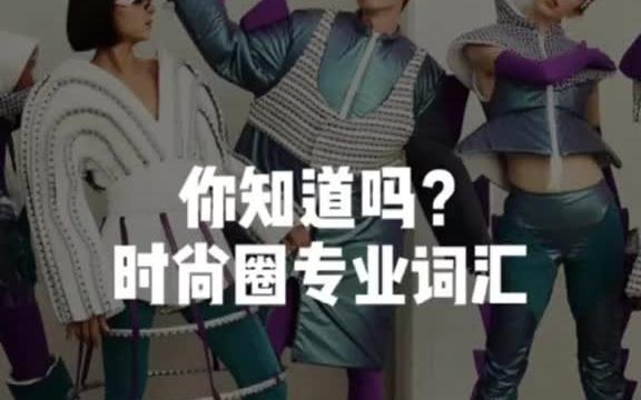 时尚圈的专业词汇 你知道几个呢?哔哩哔哩bilibili