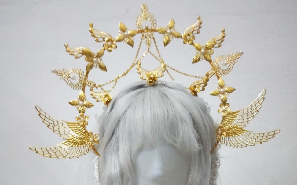 【为爱发电】【飞翔之心】圣母光环发冠材料包教程_哔哩哔哩_bilibili