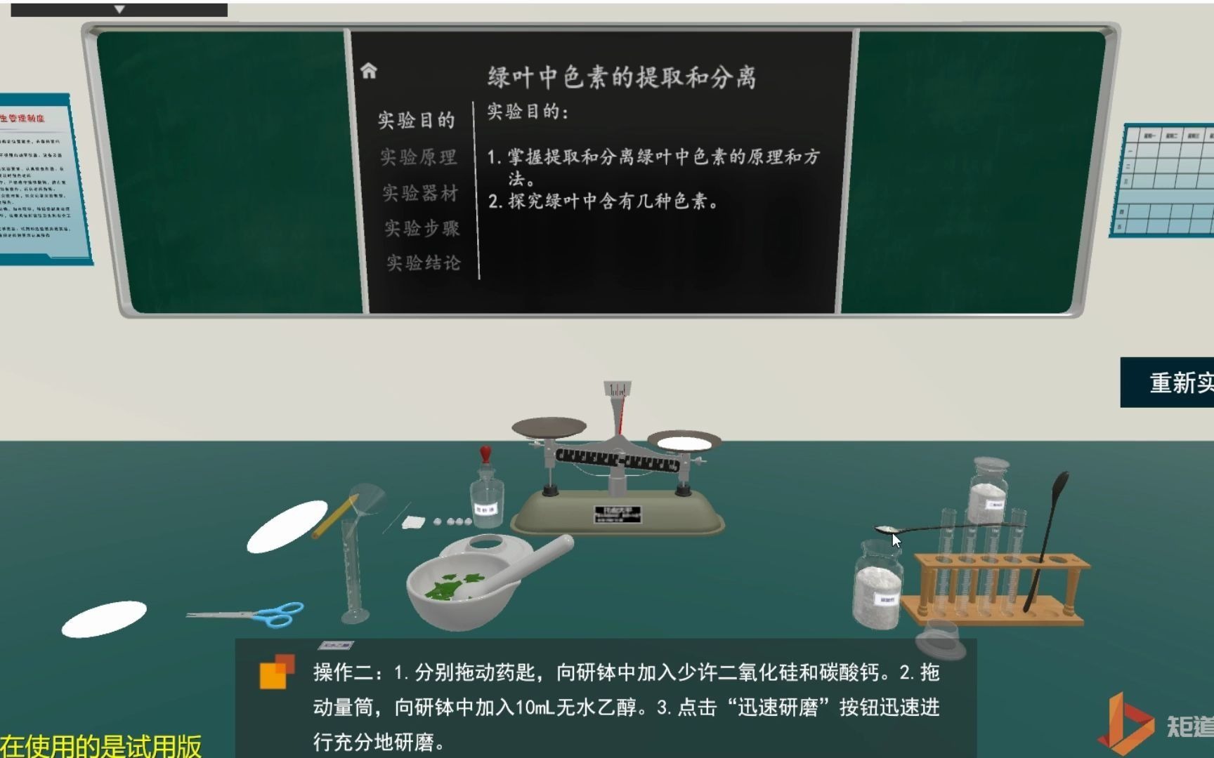 叶绿素的提取与分离1哔哩哔哩bilibili