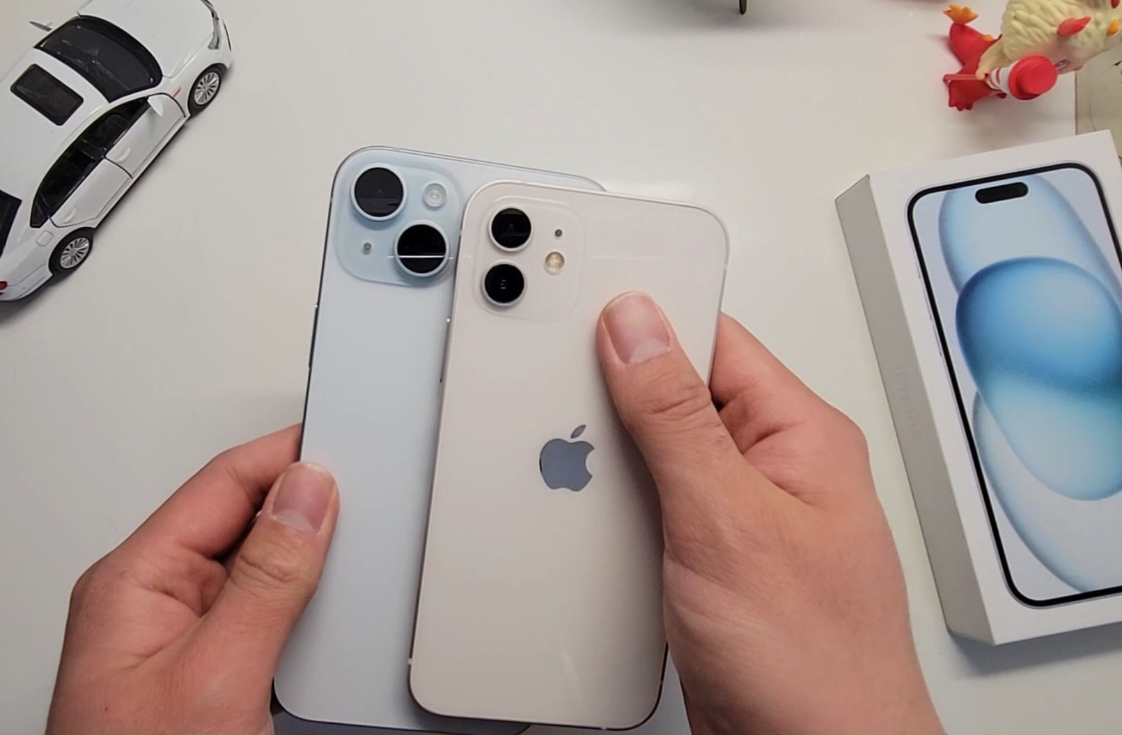 苹果iphone15plus开箱,对比原来的iphone12