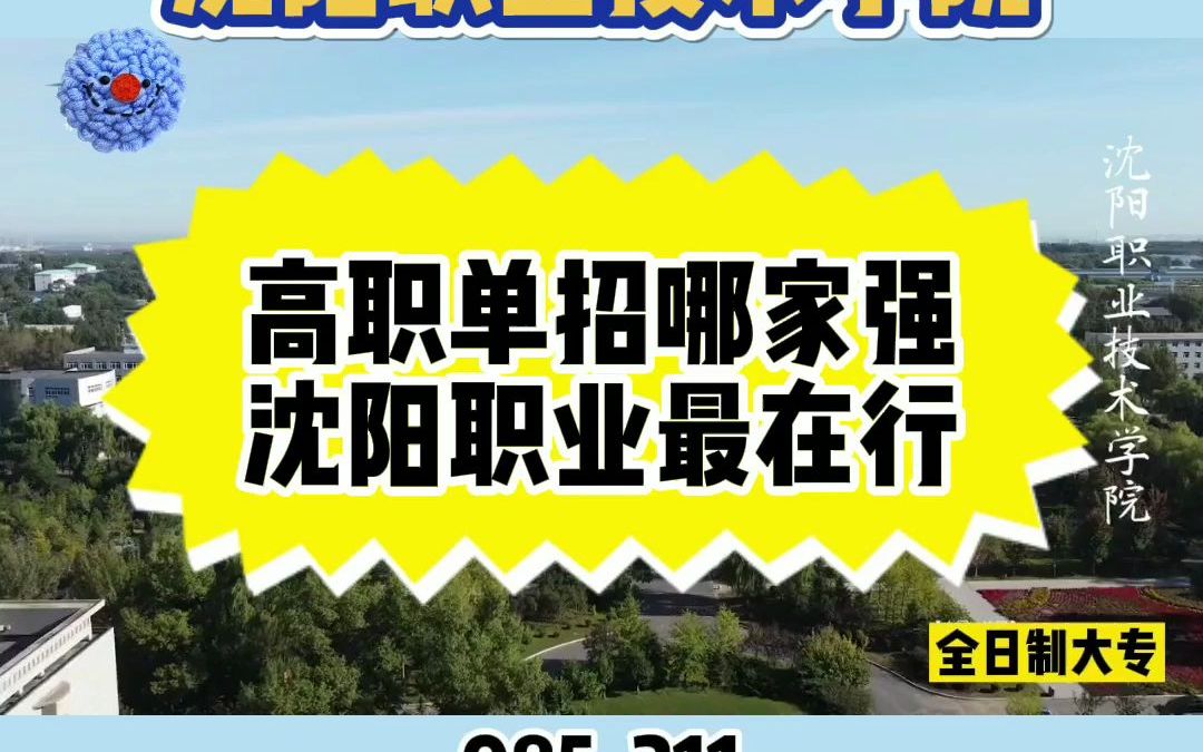 辽宁省扩招、单招推荐院校,皇家沈职院,高职院校哪家强,沈阳职业最在行哔哩哔哩bilibili