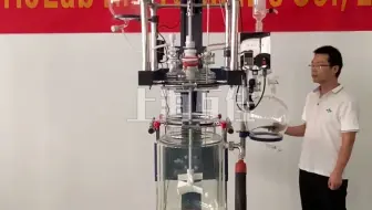 50L升降旋转玻璃反应釜