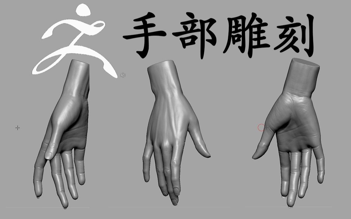 【零基础必学】zbrush 教你搞定手部雕刻,新手案例雕刻教程