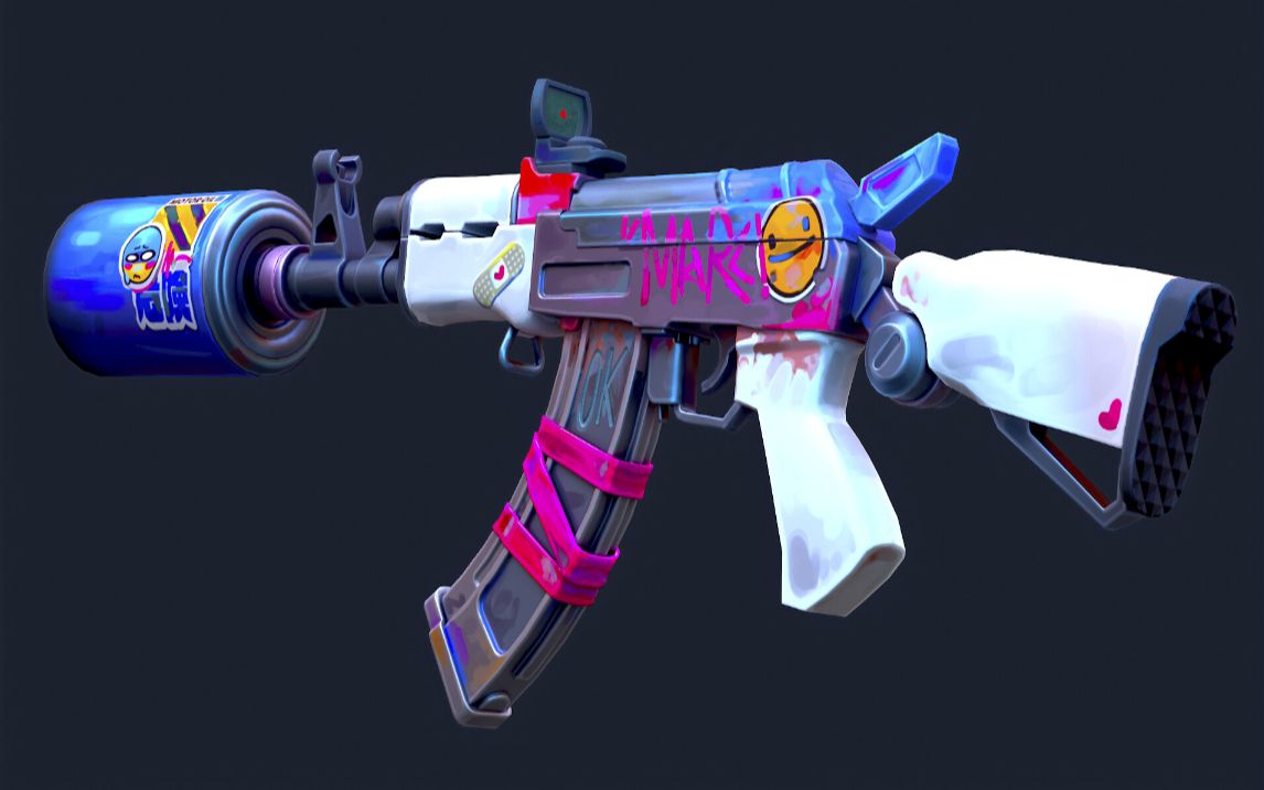 3d建模卡通ak47超细节教程视频讲解