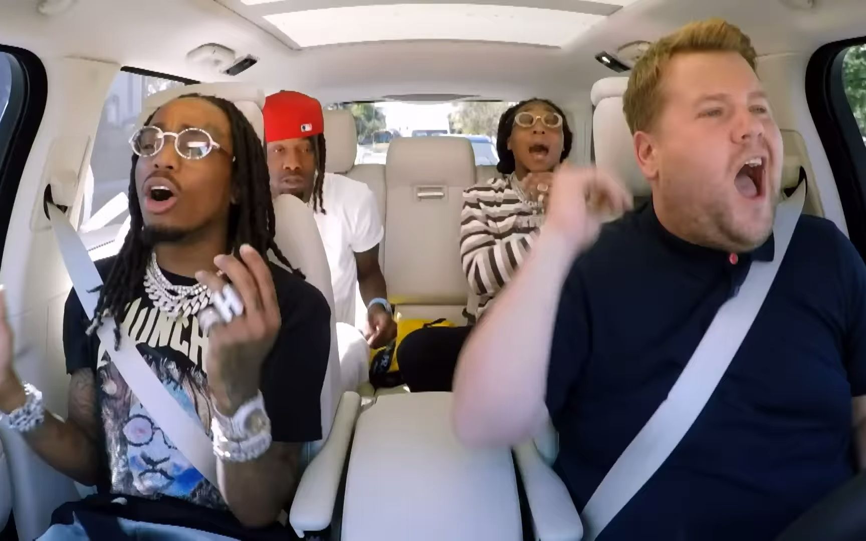 [图]中英字幕【戈登深夜秀】Migos拼车卡拉OK Migos Carpool Karaoke