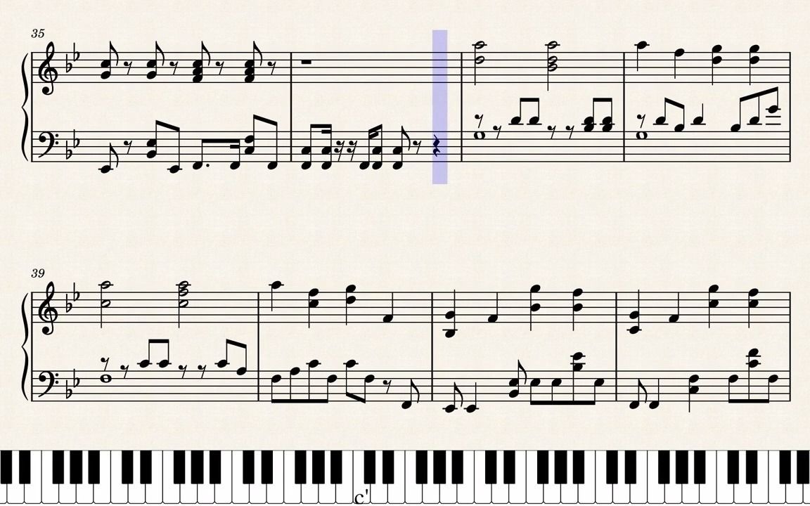 seventeenwave钢琴谱钢琴翻弹