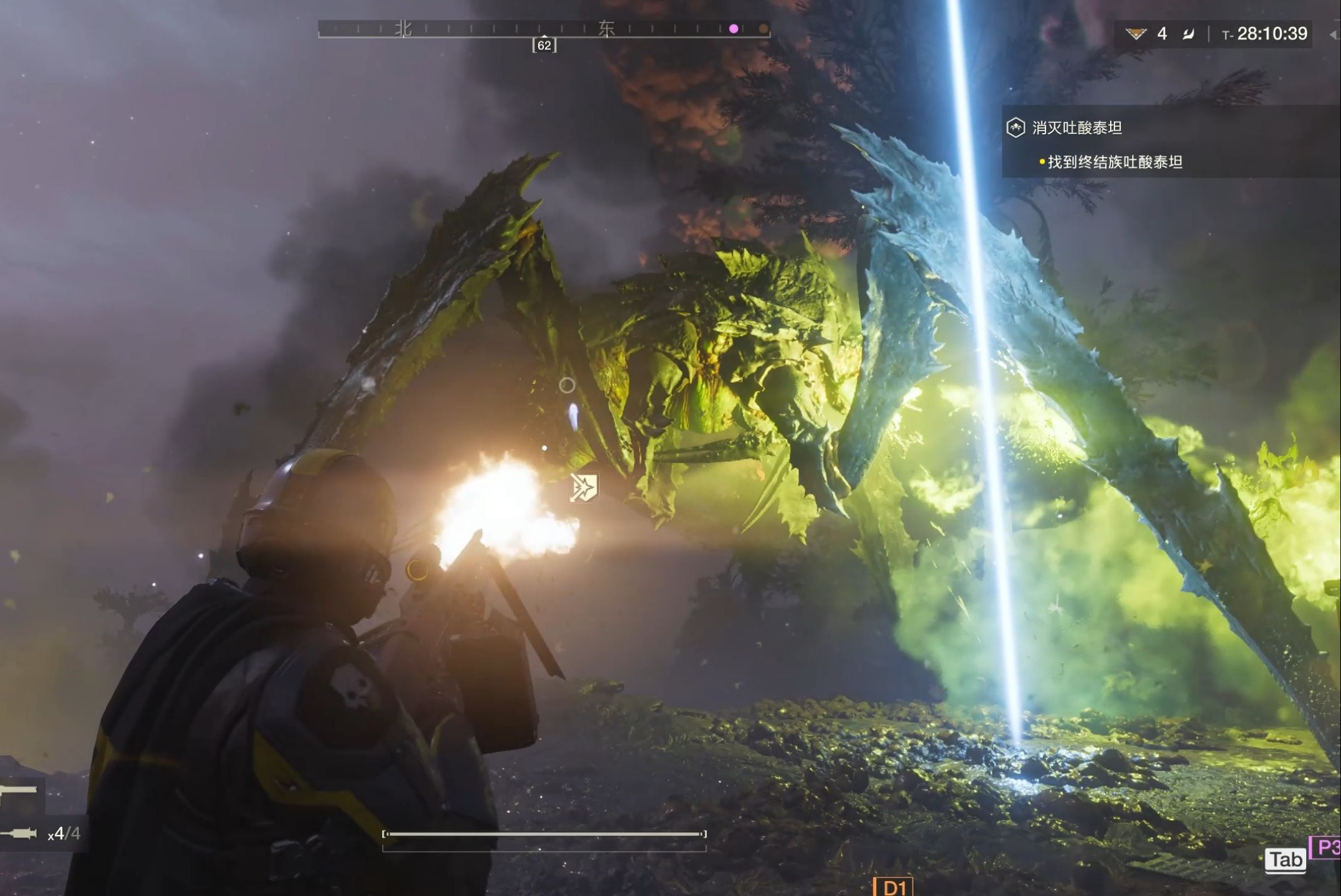 当一个队伍有俩新兵 第一次打吐酸泰坦 地狱潜兵绝地潜兵