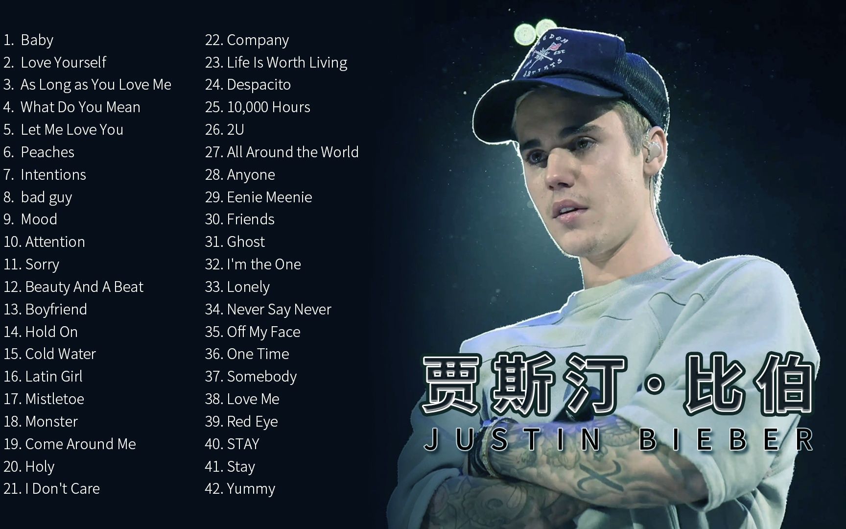 精选【贾斯汀ⷦ𜯮‹】Justin Bieber 经典好听的音乐合集哔哩哔哩bilibili