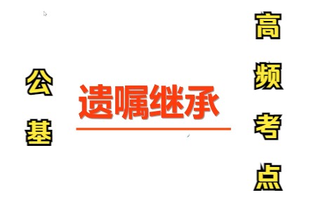 【公基高频考点】遗嘱继承哔哩哔哩bilibili