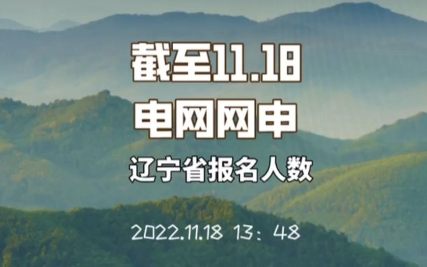 11月18日电网网申辽宁省报名人数哔哩哔哩bilibili