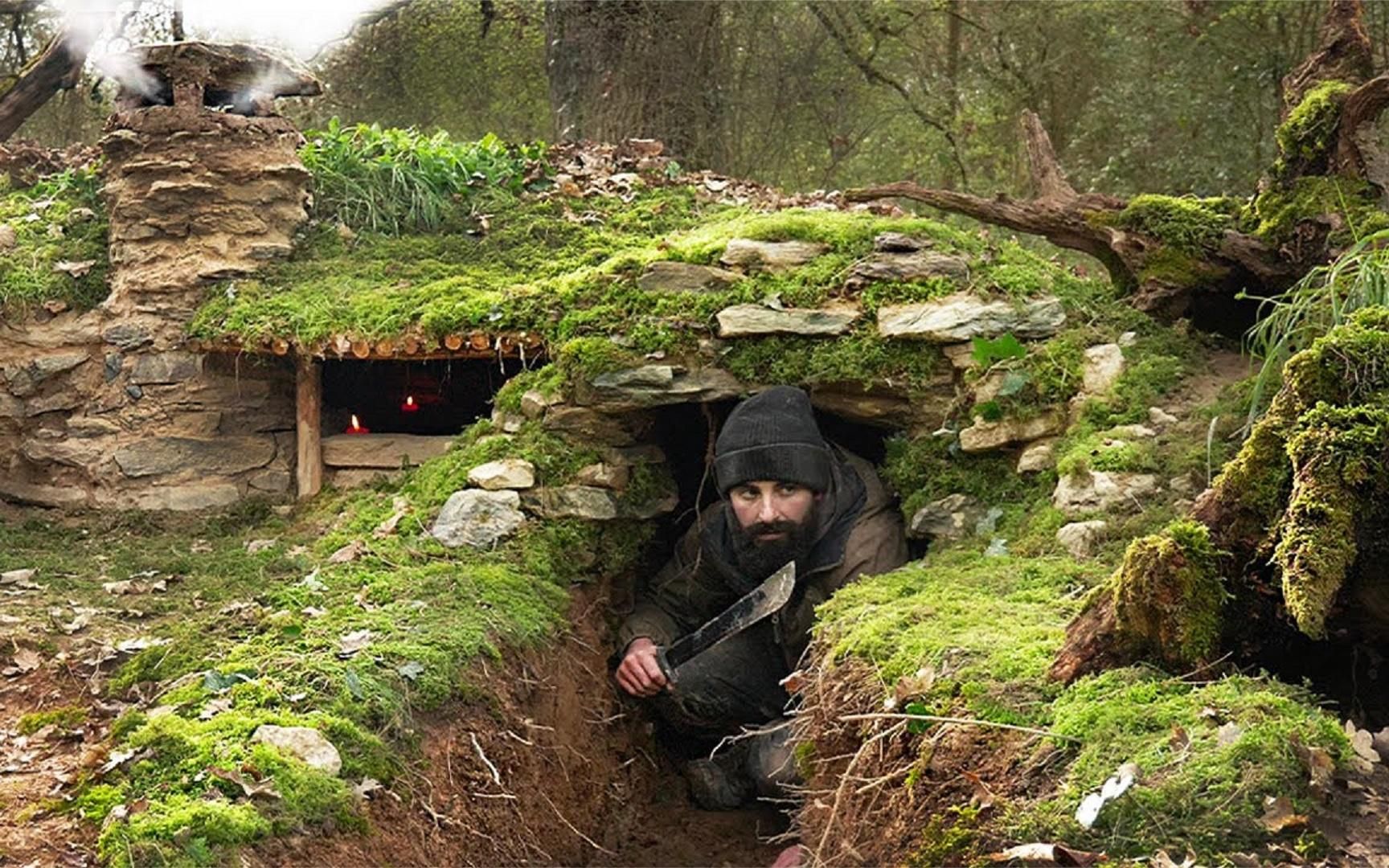 建造一个"隐蔽地下庇护所",内设壁炉取暖做饭,安全感十足!