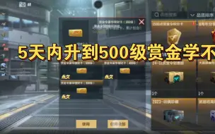 下载视频: 教大家5天内升到500级赏金快速教程