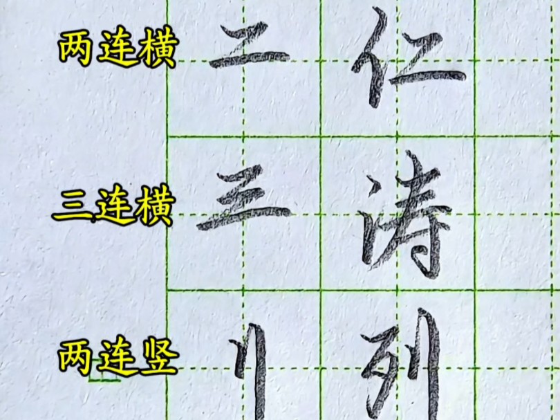 [图]行楷常用连笔符号及例字（3）