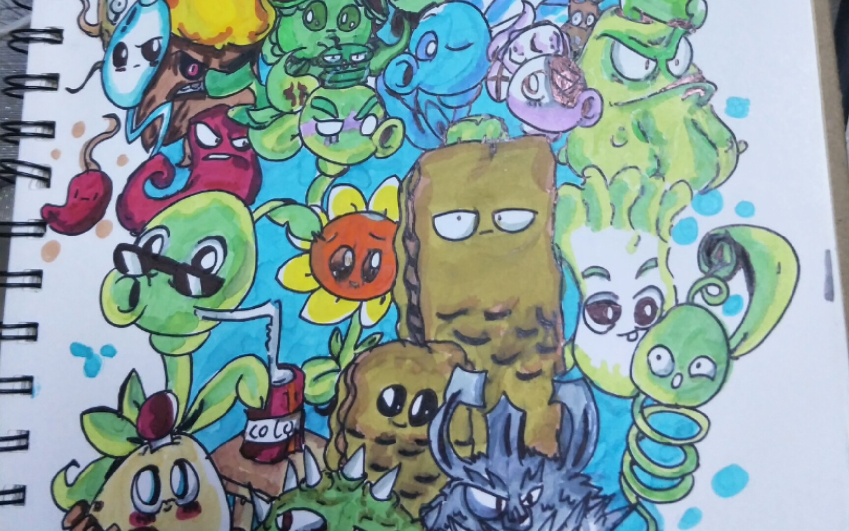 【手绘】植物大战僵尸2新人 埃及 海盗 西部植物全部植物画!