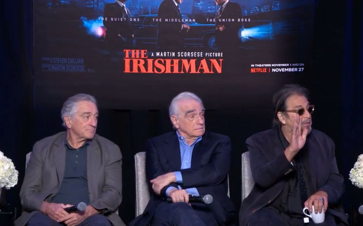 [图]【Press Conference】《The Irishman》PC with Al Pacino Martin Scorsese Robert De Niro