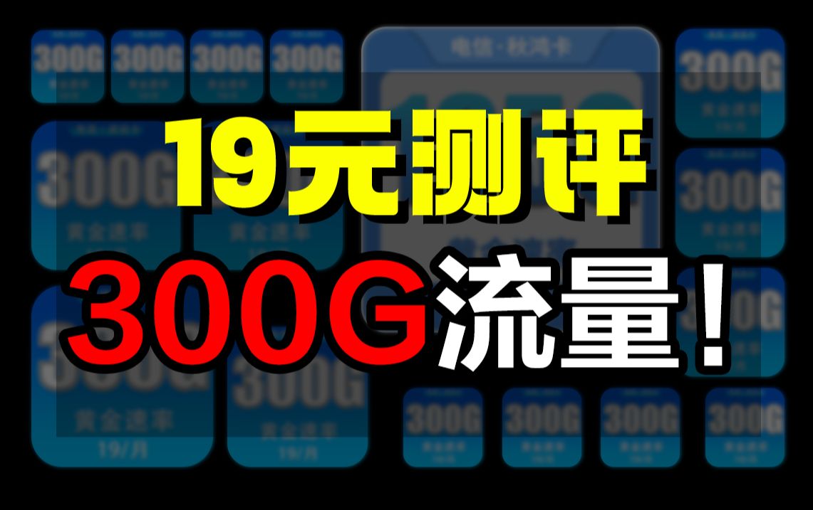 【深度测评】秋实卡过时了?电信新品19元300G琥珀卡重出江湖!黄金速率流量结转谁与争锋!哔哩哔哩bilibili