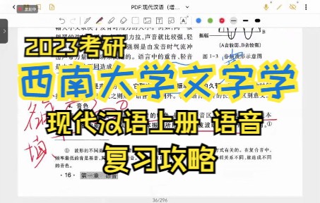 [图]西南大学文字学考研 | 现代汉语 语音