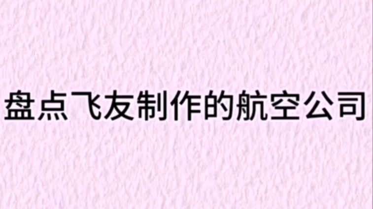 盘点飞友制作的航空公司哔哩哔哩bilibili模拟飞行游戏集锦