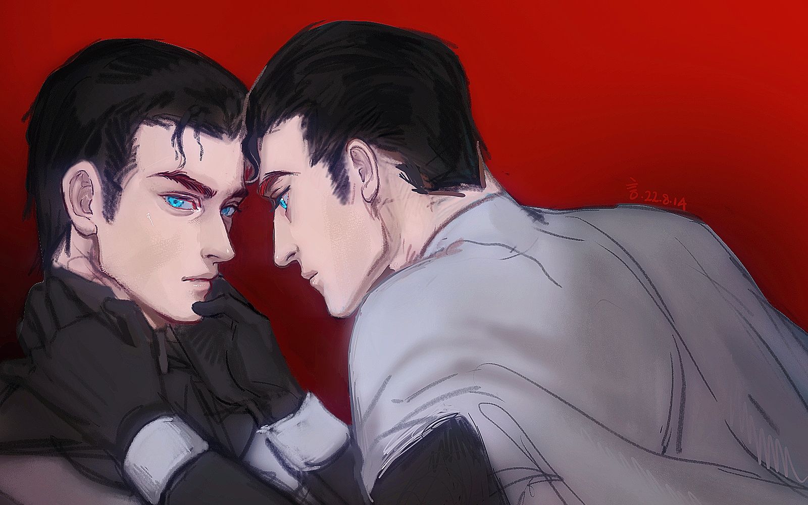 【板绘过程】白灰/超蝙