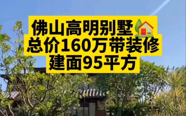 佛山双拼别墅,总价160万,带装修,现房发售!#高明别墅哔哩哔哩bilibili