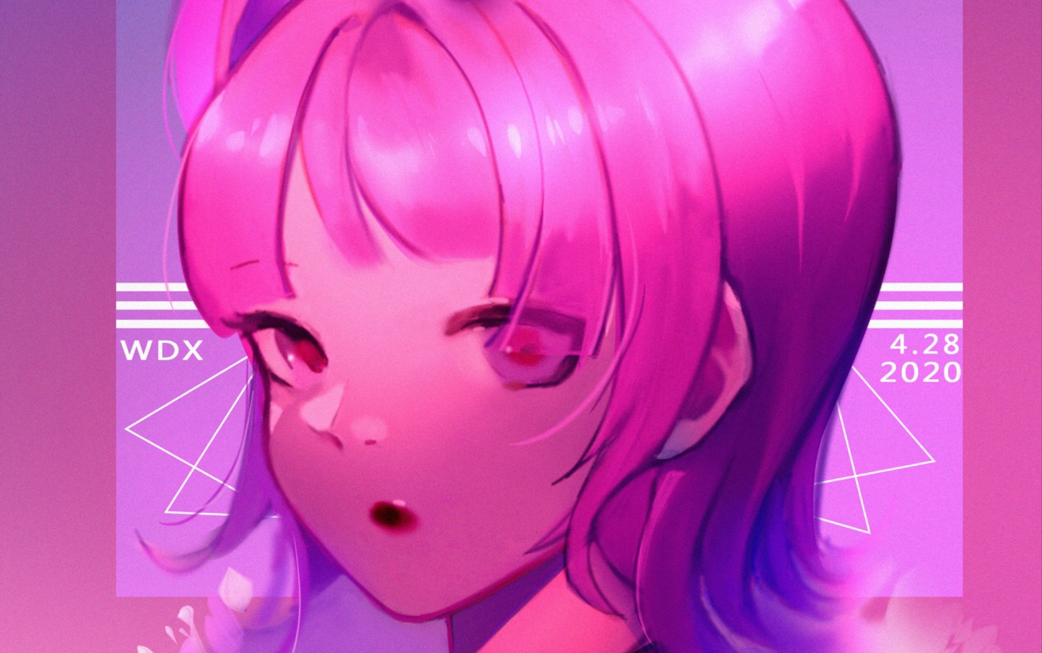 【sai/ps】喷枪流上色过程/画一个千禧年风格头像/土酷/绘画过程_哔哩