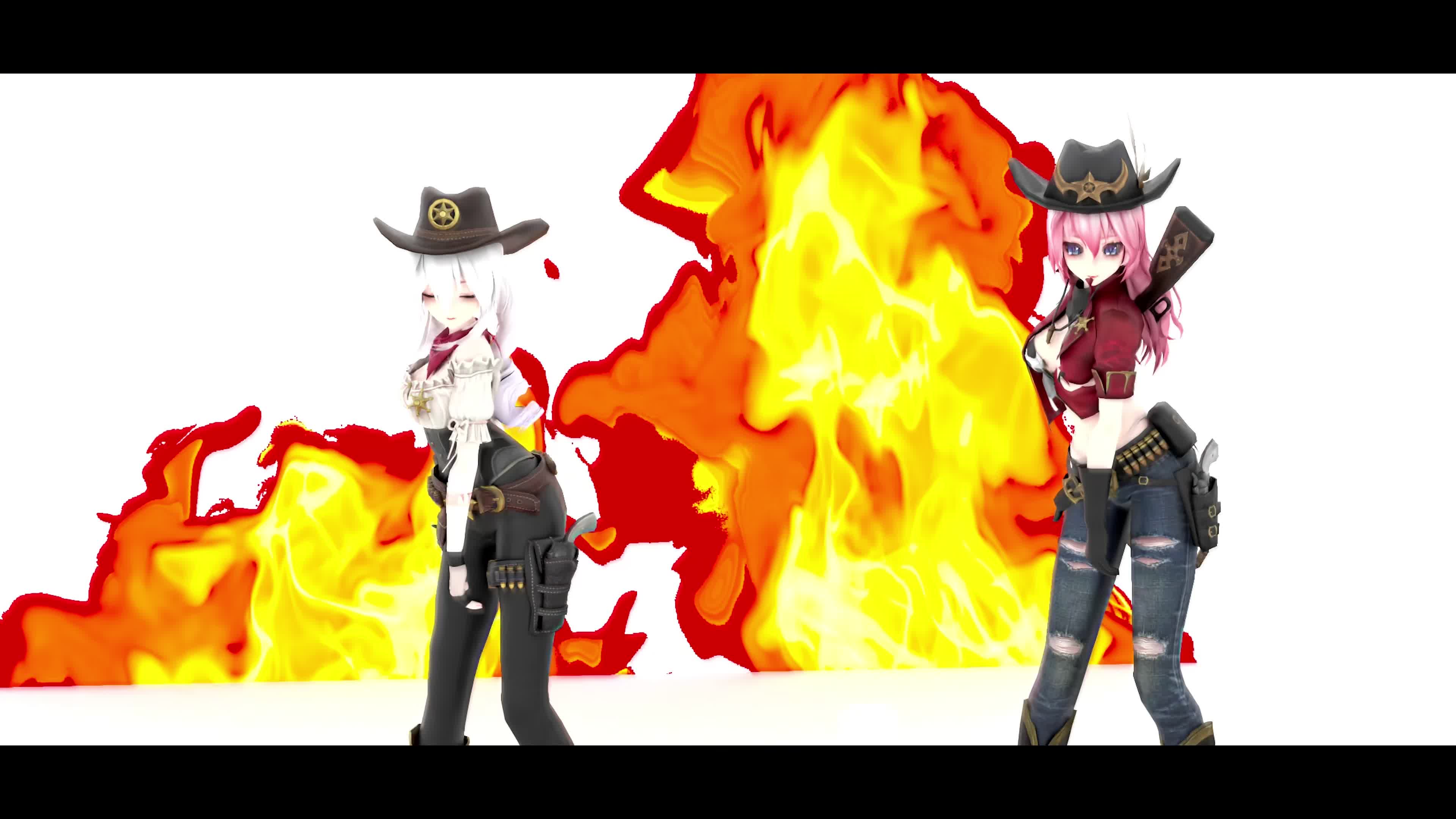 mmd 弱音haku/巡音luka