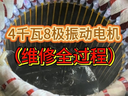 分享工作日常、4千瓦8极振动电机,维修全过程哔哩哔哩bilibili