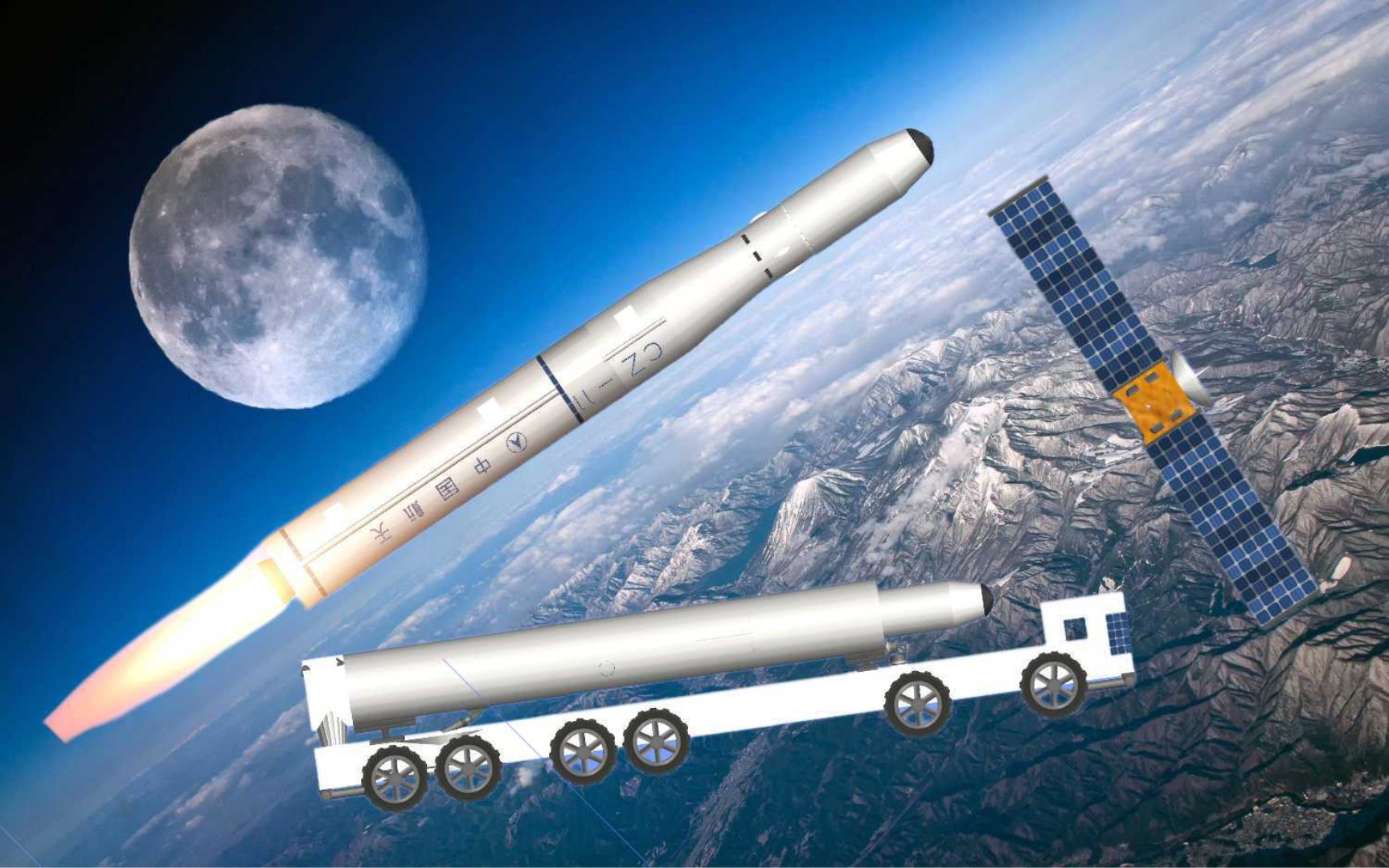 『sfs』长征十一号重置版 冷发射_航天模拟器